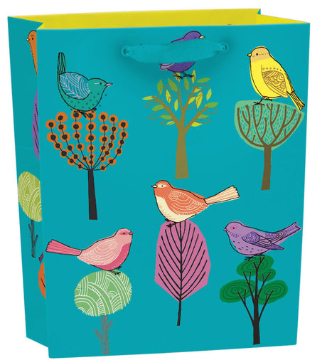 Roger la Borde Modern Birds Small Gift Bag featuring artwork by Repeat Repeat