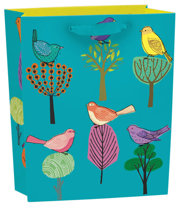 Roger la Borde Modern Birds Small Gift Bag featuring artwork by Repeat Repeat