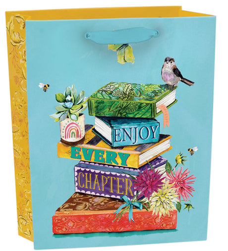 Roger la Borde Bookstack Small Gift Bag featuring artwork by Fay Ford