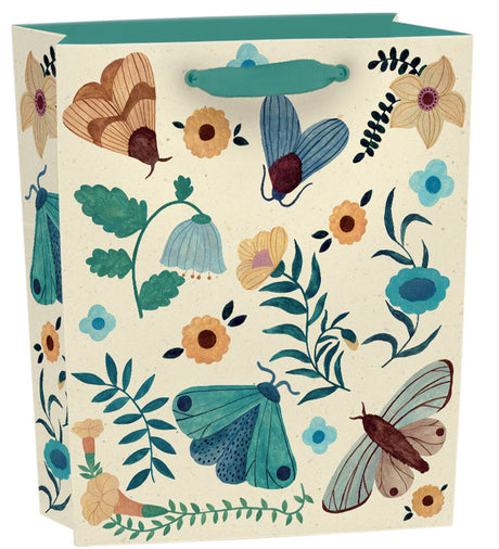 Roger la Borde Flutter and Bloom Small Gift Bag featuring artwork by Karolina Ciechanska