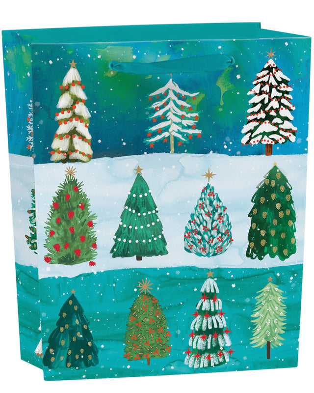 Roger la Borde Wild Winter Forest Medium Gift Bag featuring artwork by Katie Vernon