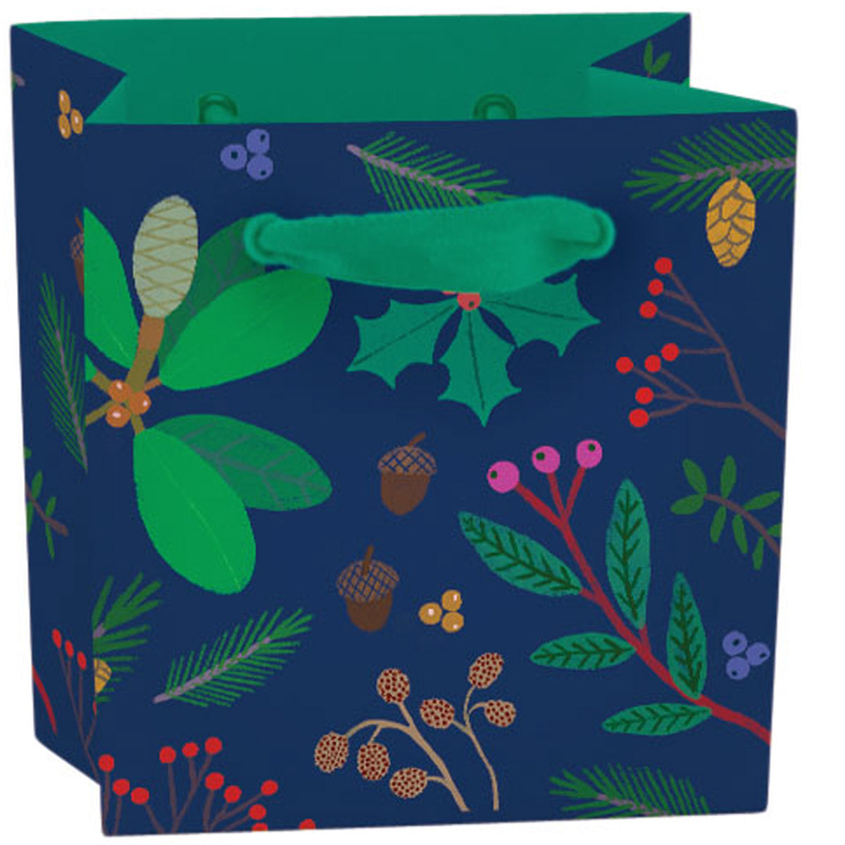 Roger la Borde Holly Berry Mini Gift Bag featuring artwork by Anne Bentley