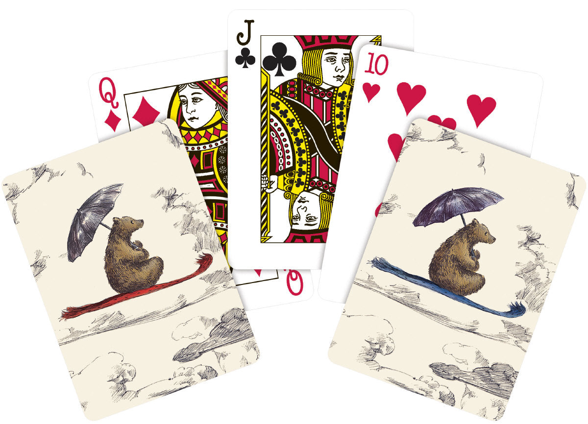 Roger la Borde Flying Bear Playing card set featuring artwork by Elise Hurst