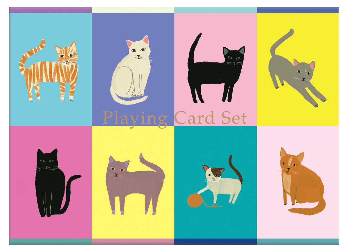 Roger la Borde Cat Etiquette Playing card set featuring artwork by Anne Bentley