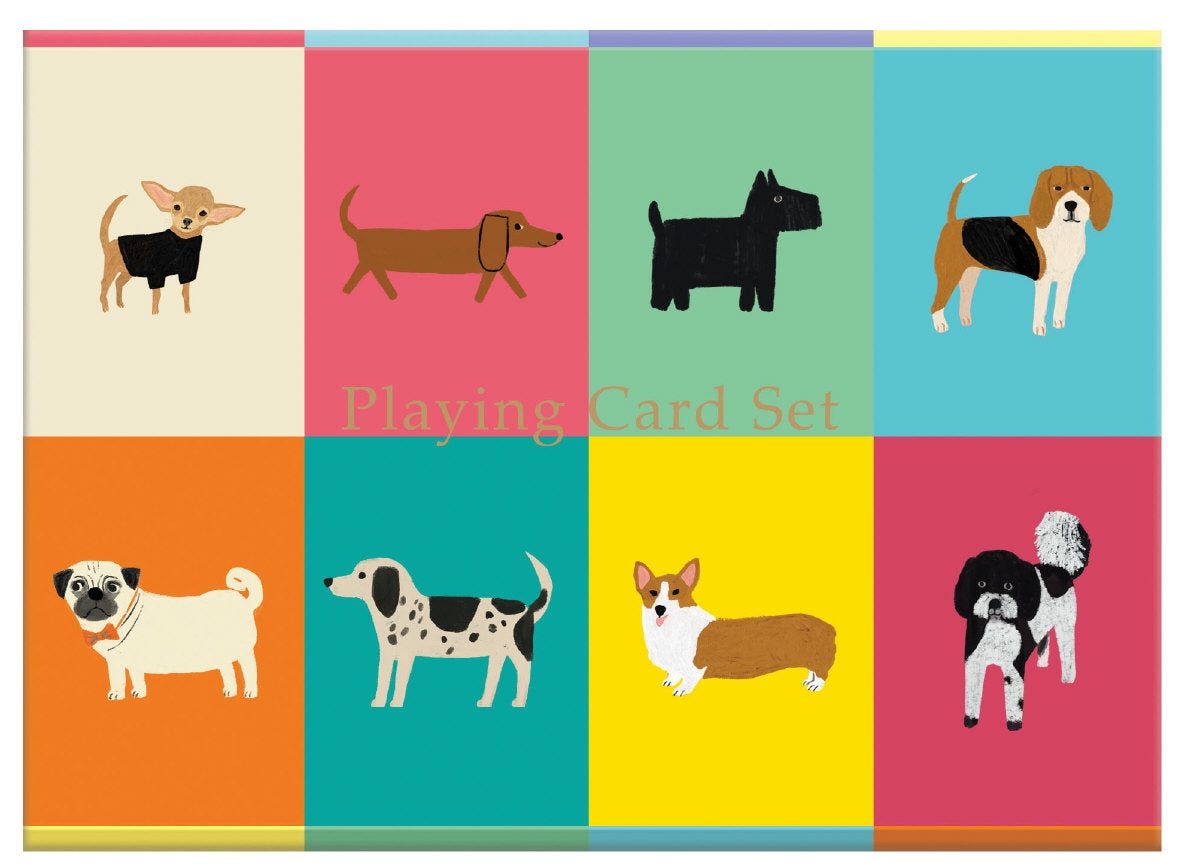 Roger la Borde Prize Pooches Playing card set featuring artwork by Anne Bentley