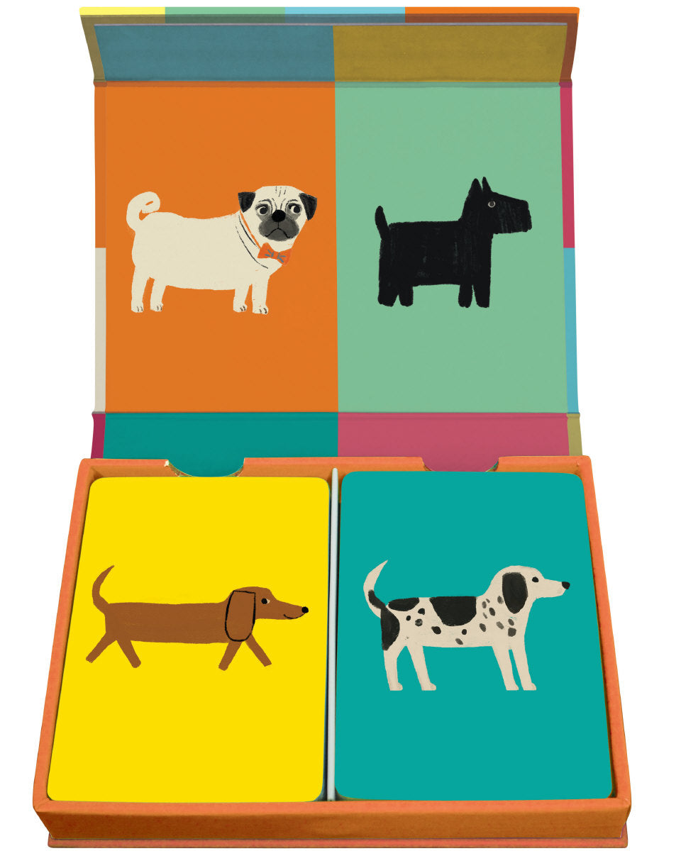 Roger la Borde Prize Pooches Playing card set featuring artwork by Anne Bentley