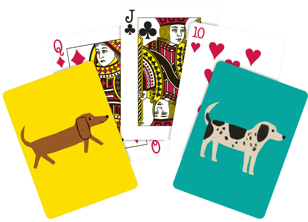 Roger la Borde Prize Pooches Playing card set featuring artwork by Anne Bentley