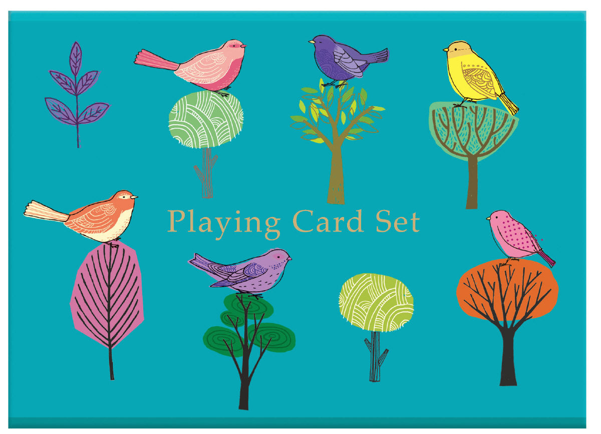 Roger la Borde Modern Birds Playing card set featuring artwork by Repeat Repeat