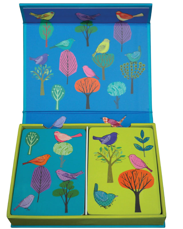 Roger la Borde Modern Birds Playing card set featuring artwork by Repeat Repeat