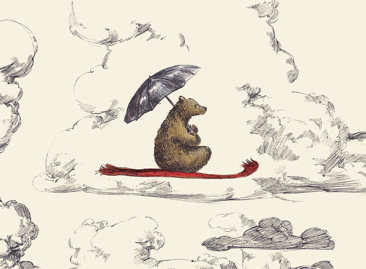 Roger la Borde Flying Bear Chic Notecard Box featuring artwork by Elise Hurst