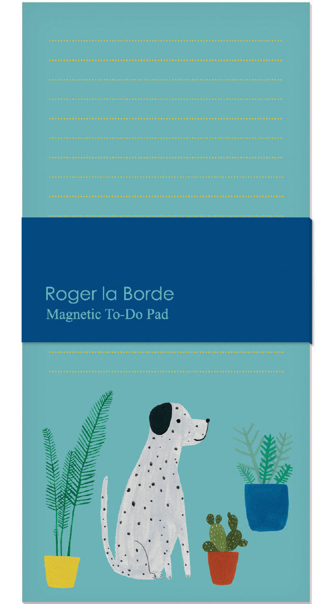 Roger la Borde Chouchou Chien To-Do Notepad featuring artwork by Kate Pugsley