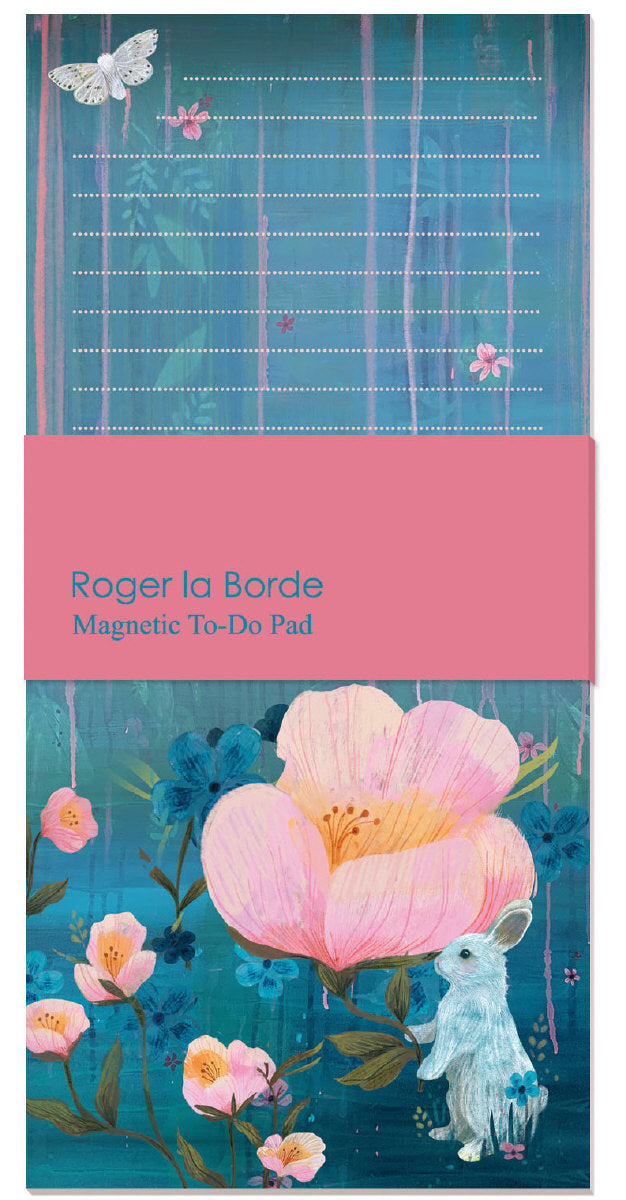 Roger la Borde White Rabbits To-Do Notepad featuring artwork by Kendra Binney