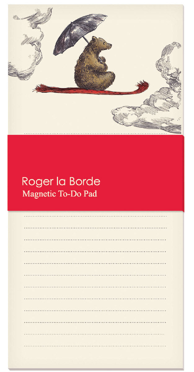 Roger la Borde Flying Bear To-Do Notepad featuring artwork by Elise Hurst