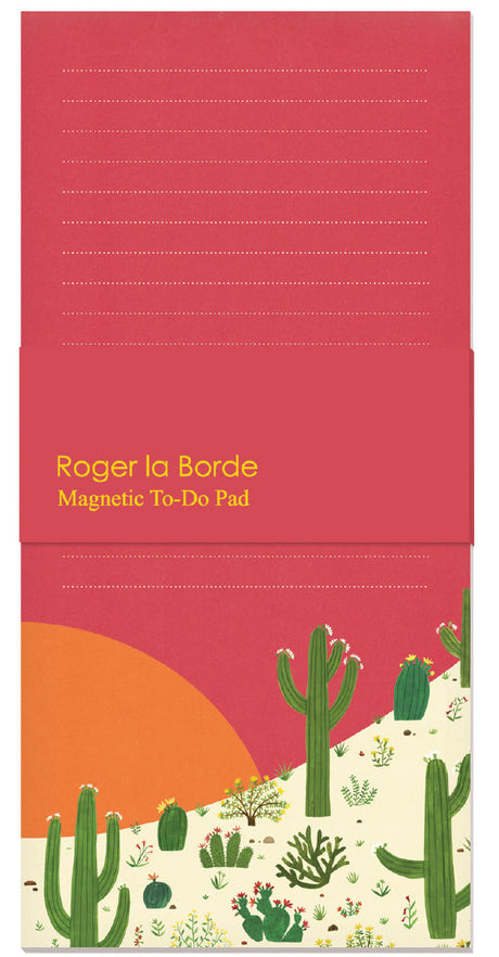 Roger la Borde Cactus Grove To-Do Notepad featuring artwork by Lara Hawthorne