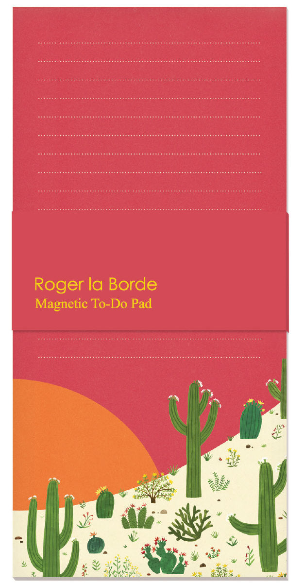 Roger la Borde Cactus Grove To-Do Notepad featuring artwork by Lara Hawthorne