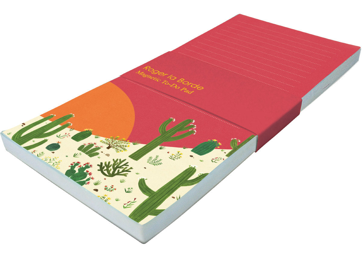 Roger la Borde Cactus Grove To-Do Notepad featuring artwork by Lara Hawthorne