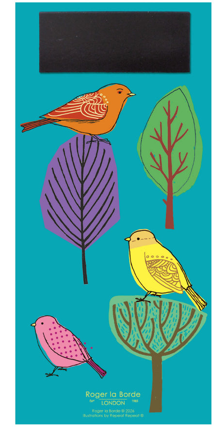 Roger la Borde Modern Birds To-Do Notepad featuring artwork by Repeat Repeat