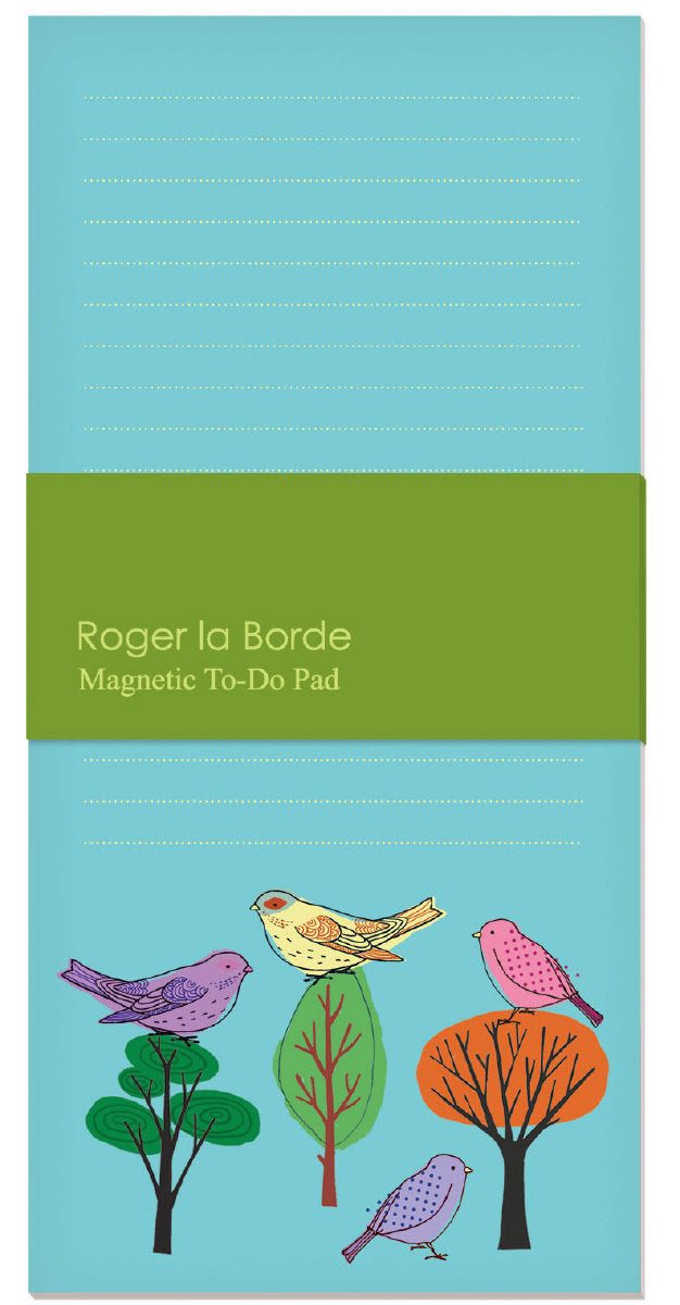 Roger la Borde Modern Birds To-Do Notepad featuring artwork by Repeat Repeat
