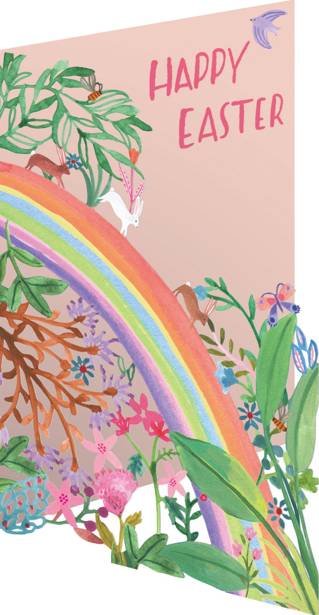 Roger la Borde Over the Rainbow Lasercut card featuring artwork by Rosie Harbottle