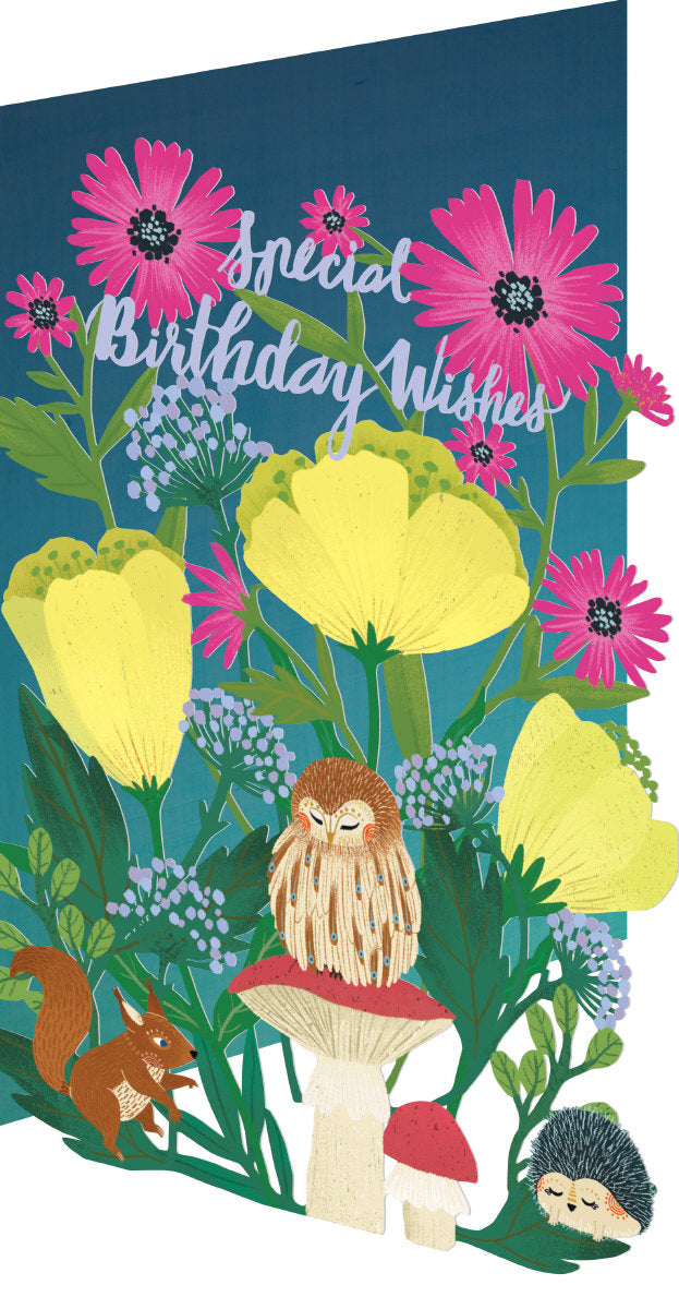 Roger la Borde Summer Forrest Lasercut card featuring artwork by Antoana Oreski