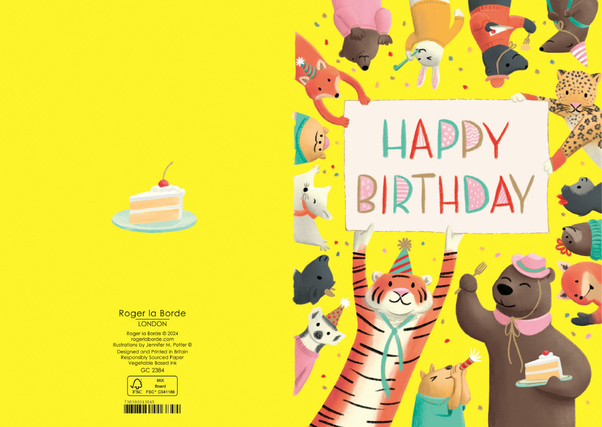 Roger la Borde Menagerie Greeting card featuring artwork by Jennifer M Potter