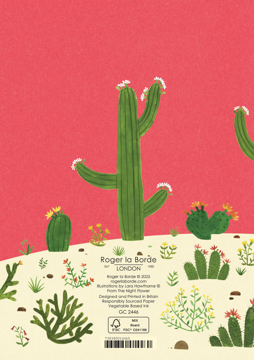 Roger la Borde Cactus Grove Greeting card featuring artwork by Lara Hawthorne