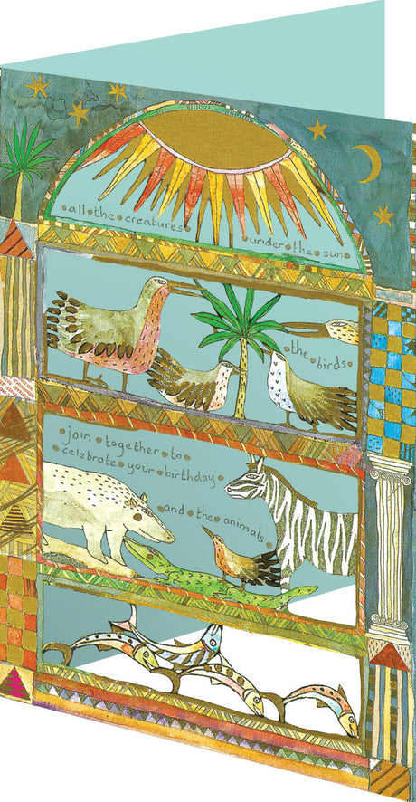 Roger la Borde Signs and Wonders Lasercut card featuring artwork by Jane Ray