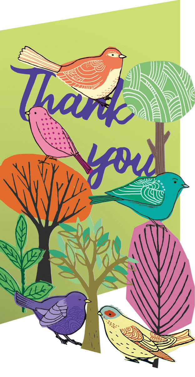 Roger la Borde Modern Birds Lasercut card featuring artwork by Repeat Repeat