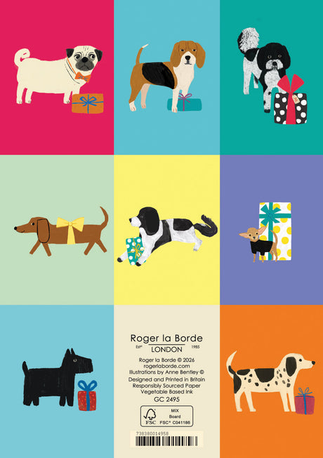 Roger la Borde Dog Checkerboard Greeting card featuring artwork by Anne Bentley