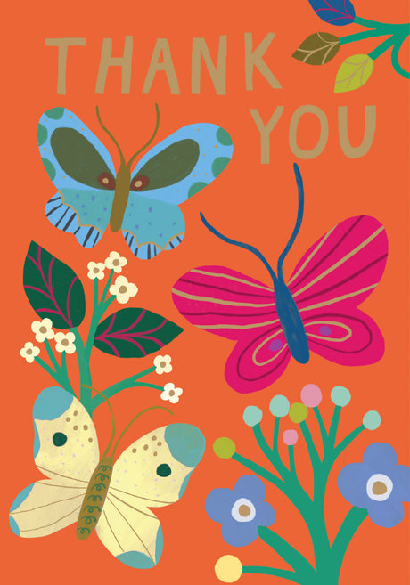 Roger la Borde Butterfly Garden Petite Card featuring artwork by Monika Forsberg