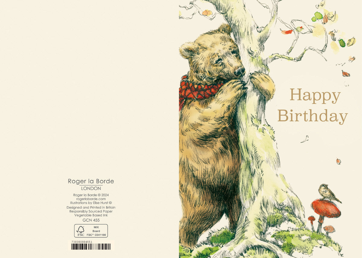 Roger la Borde Flying Bear Petite Card featuring artwork by Elise Hurst