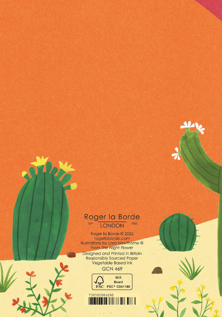 Roger la Borde Cactus Grove Petite Card featuring artwork by Lara Hawthorne