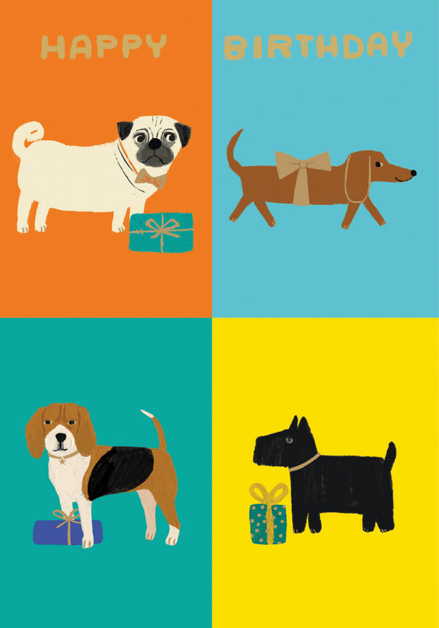 Roger la Borde Dog Checkerboard Petite Card featuring artwork by Anne Bentley
