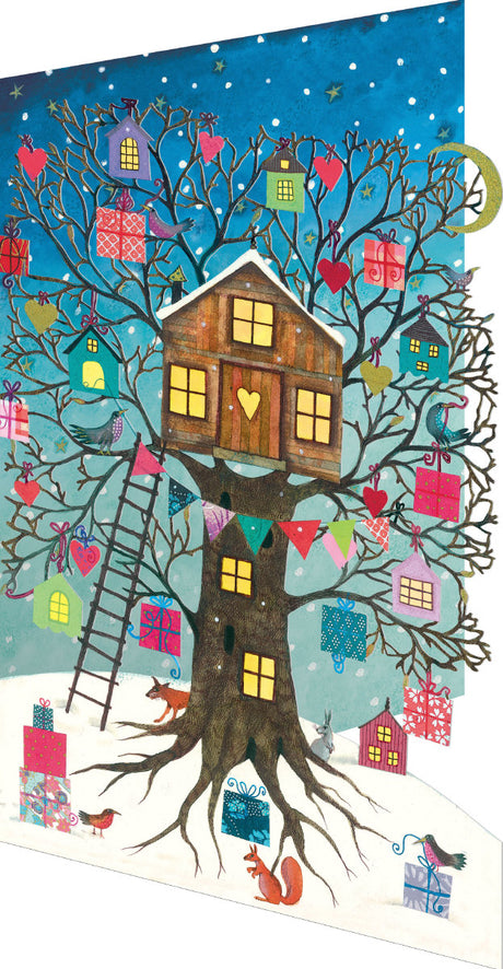 Roger la Borde Treehouse Lasercut Christmas Card featuring artwork by Jane Ray