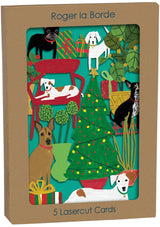 Roger la Borde Shaggy Dogs Lasercut Christmas Card featuring artwork by Anne Bentley