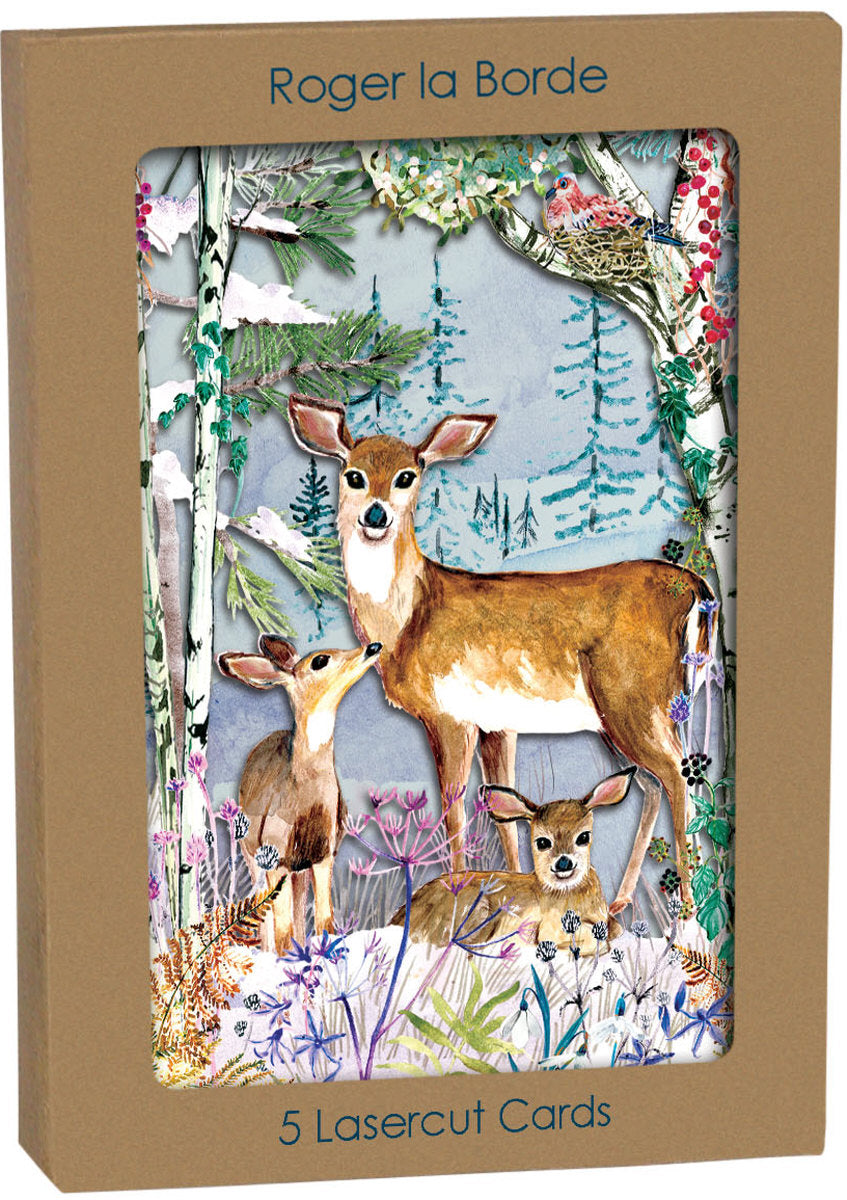 Roger la Borde Wild Winters Song Lasercut Christmas Card featuring artwork by Fay Ford