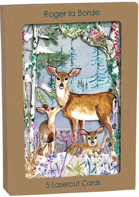 Roger la Borde Wild Winters Song Lasercut Card featuring artwork by Fay Ford