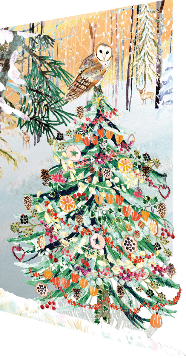 Wild Winter's Song Tree Lasercut Card single