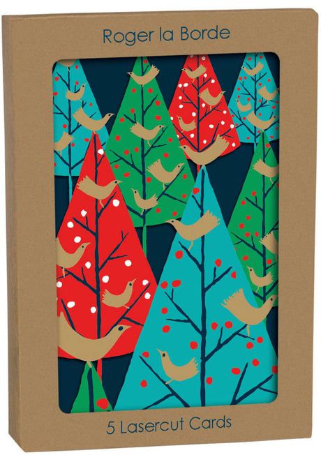 Roger la Borde Brilliant Birds Lasercut Card featuring artwork by Roger la Borde