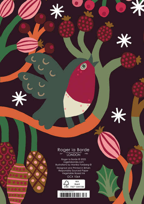 Roger la Borde Christmas Chorus Standard Card featuring artwork by Monika Forsberg