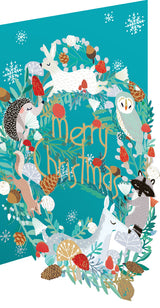 Roger la Borde Snowy Sanctuary Lasercut Card featuring artwork by Antoana Oreski