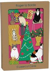 Roger la Borde Cozy Cats Lasercut Card featuring artwork by Anne Bentley