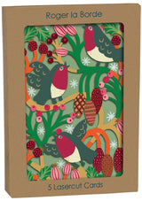 Roger la Borde Christmas Chorus Lasercut Card featuring artwork by Monika Forsberg