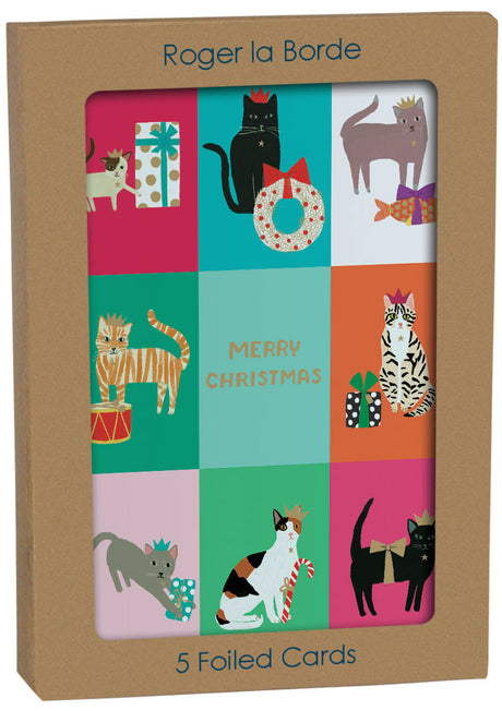 Roger la Borde Cat Checkerboard Standard Card featuring artwork by Anne Bentley