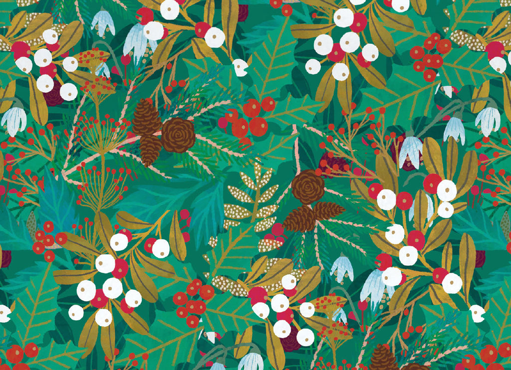 Roger la Borde Winter Foliage Reversible wrap featuring artwork by Antoana Oreski