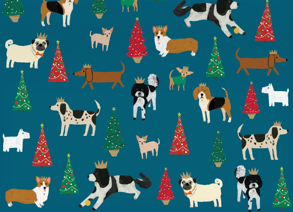 Roger la Borde Shaggy Dogs Reversible wrap featuring artwork by Anne Bentley