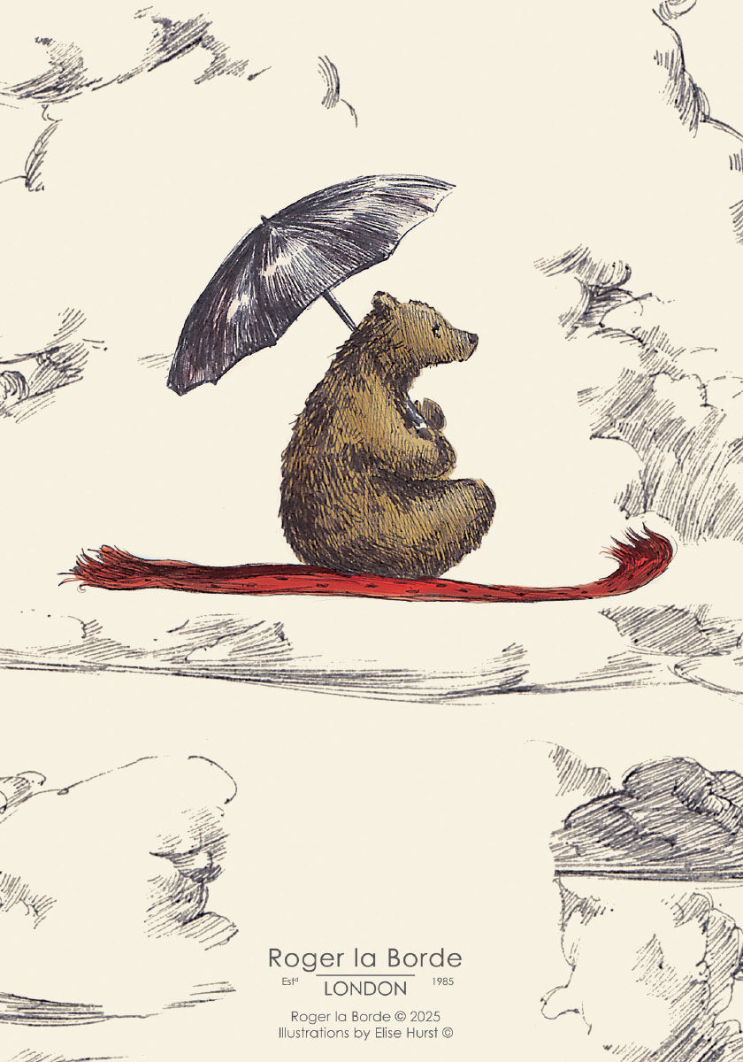 Roger la Borde Flying Bear Notepad featuring artwork by Elise Hurst