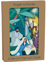 Roger la Borde Away in the Manger Tri-fold Card Pack featuring artwork by Antoana Oreski