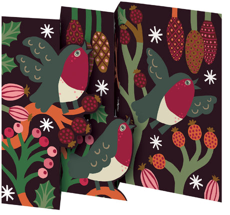 Roger la Borde Christmas Chorus Tri-fold Card Pack featuring artwork by Monika Forsberg