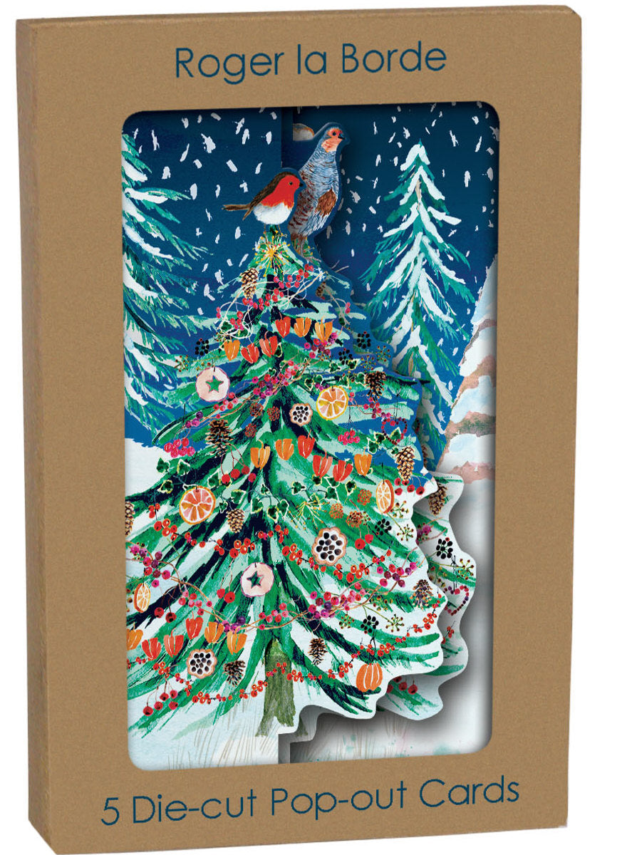 Winter's Song Trees Tri-fold Card Pack pack